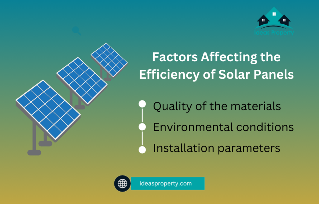 Factors affecting the efficiency of solar panels